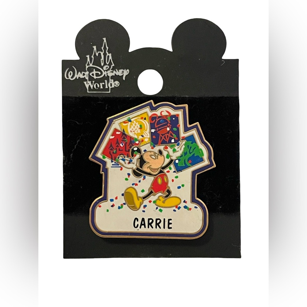 Disney Personalized Souvenir Lapel Pin w/Mickey Mouse